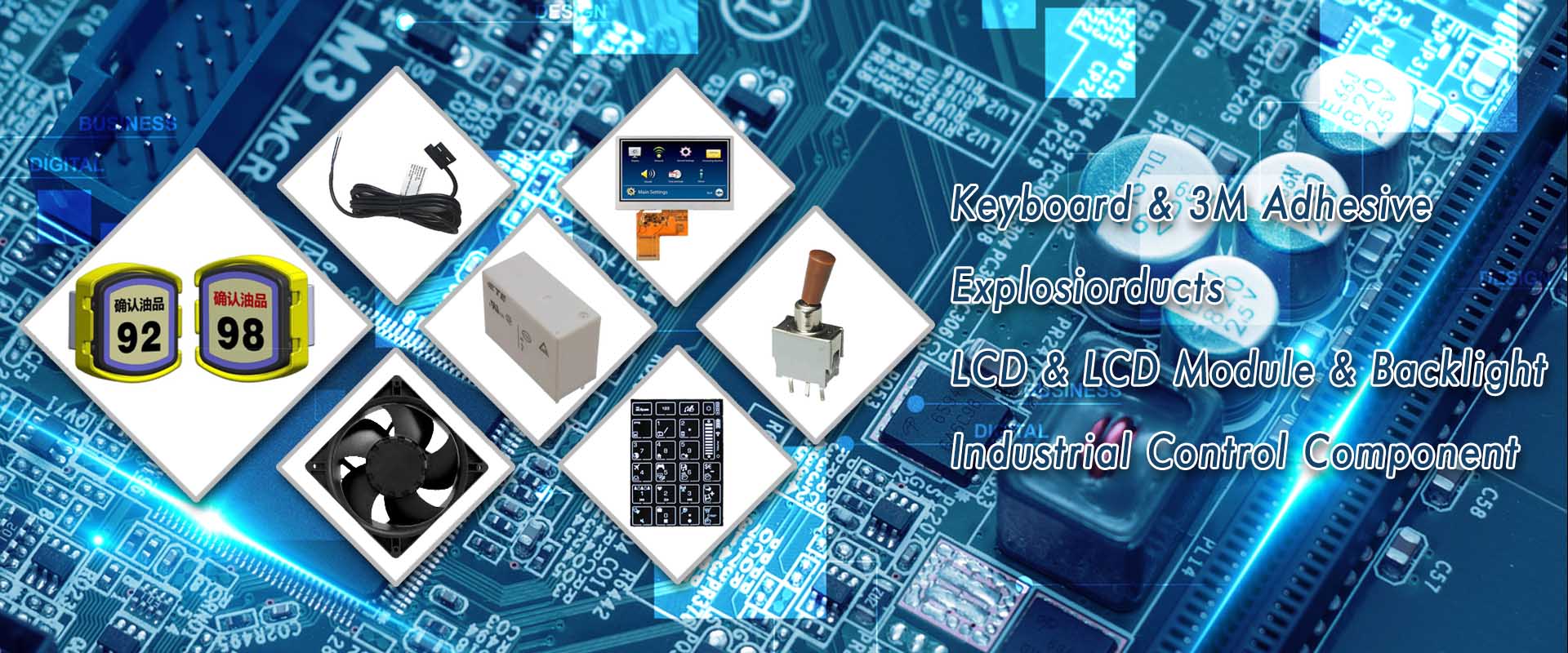 Explosion-Proof Products，Industrial Control Component，Keyboard / 3M Adhesive，LCD / LCD module / backlight