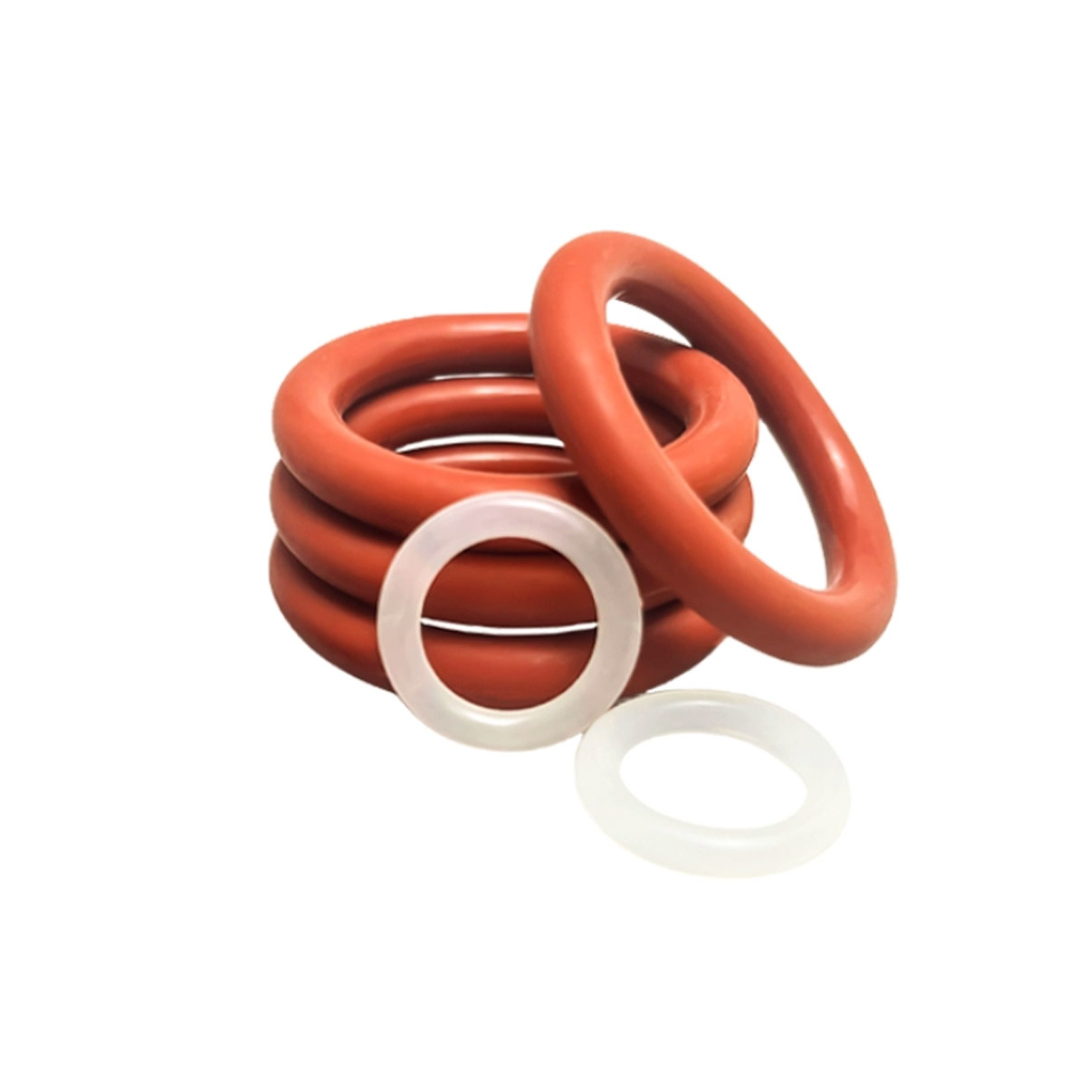 Waterproof silicone O-ring sealing ring with a wire diameter of 1.9mm and an outer diameter of 5-170mm, non-toxic and heat-resistant red rubber ring