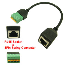 Customized RJ45 Stocket to 8Pin Spring Connector