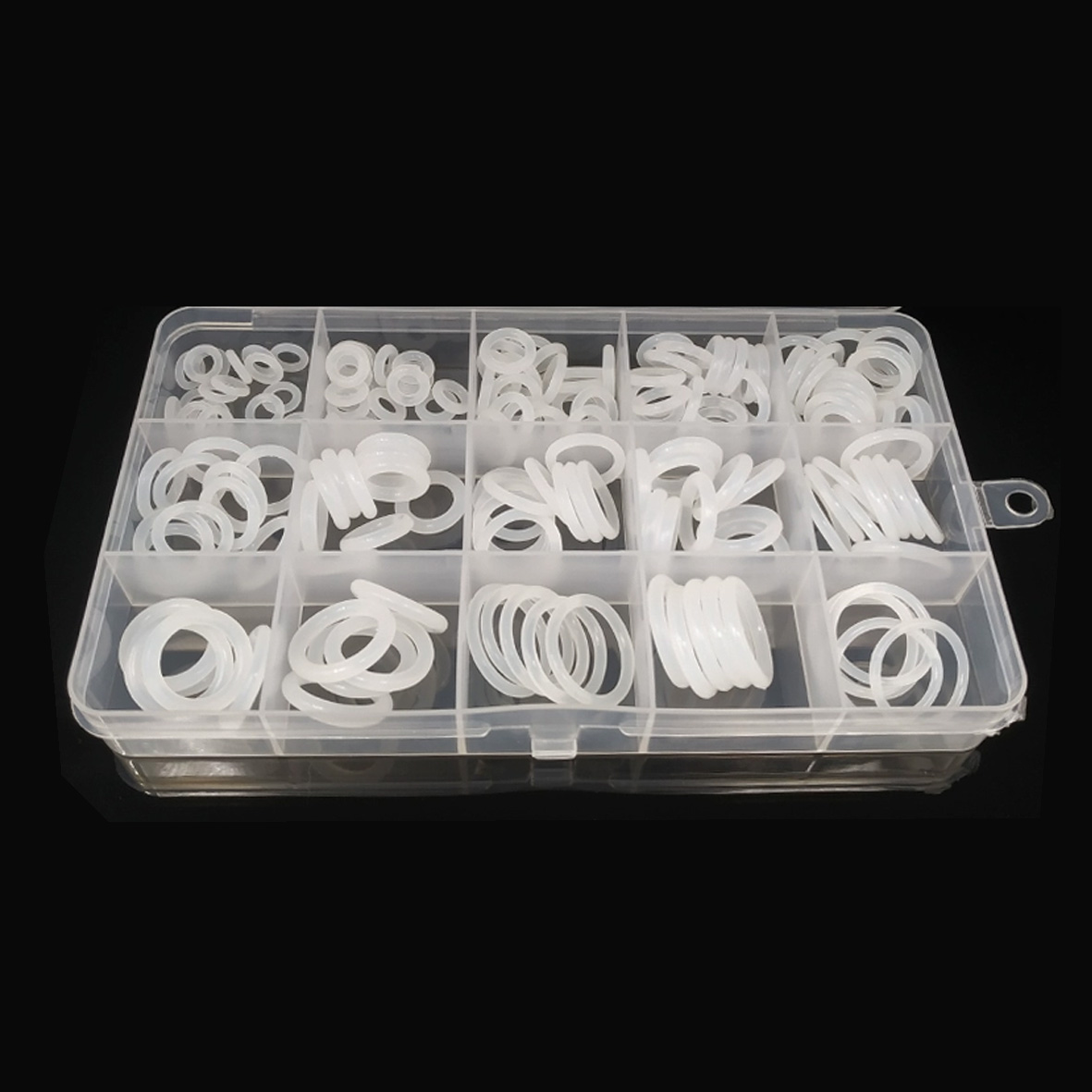 Silicone O-ring repair box, faucet leak proof sealing gasket, small rubber ring, high temperature resistant rubber O-ring seal