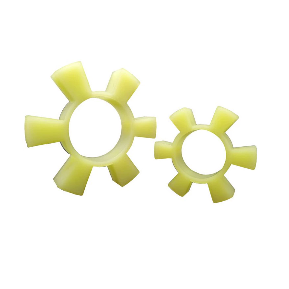 Polyurethane T-shaped hexagonal coupling buffer pad for water pump wheel damping elastic block star shaped plum blossom rubber cowhide