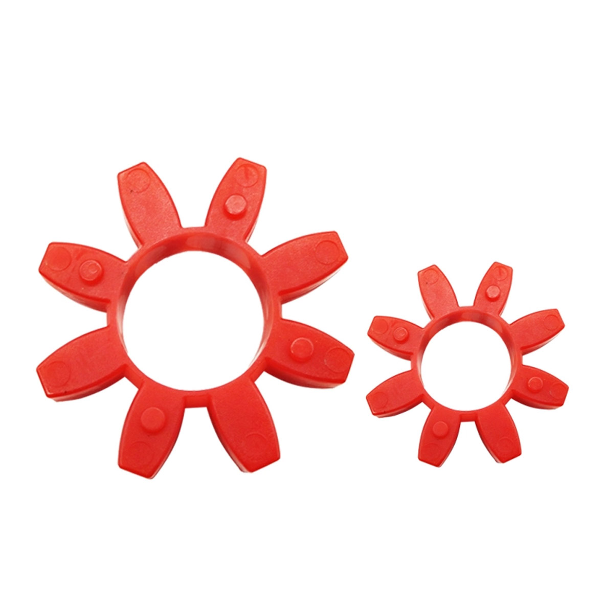 Polyurethane coupling cushion pad, rice shaped plum blossom elastic block, four cornered octagonal and ten cornered star shaped shock absorber pad
